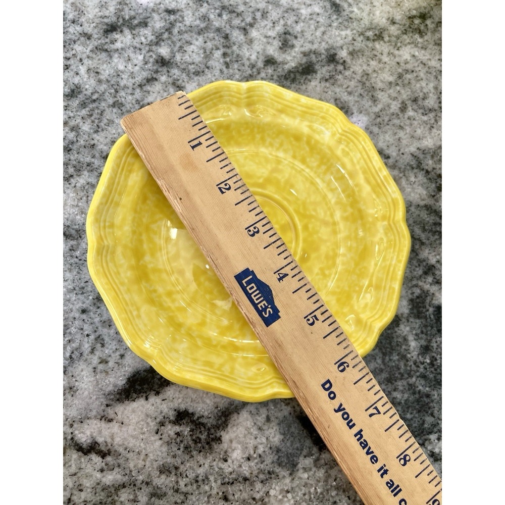 Vintage Mikasa Country Charm Cornsilk 🌽Yellow Mug and Saucer Set of 4 - Picture 5 of 7